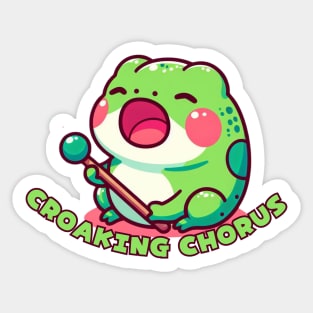 Singing Frog Sticker